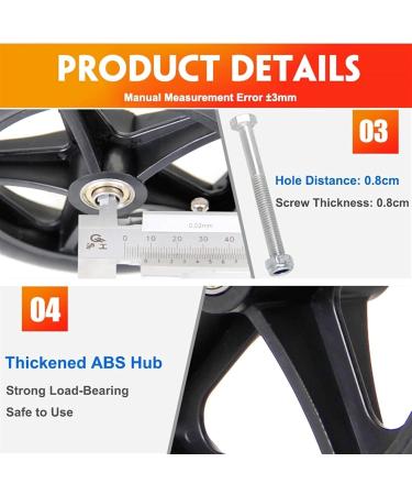 Wheelchair Front Wheel 1 Pair Wheelchair Front Wheels PVC Solid Wheelchair Front Professional Anti-Slip Wheelchair Wheel Accessories for Rollators Walk/Gray/7Inch(Black 6Inch) 6Inch Black - Buy Online on SooperMarket.com
