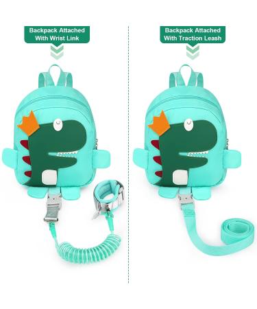 Accmor Toddler Dinosaur Backpack with Leash | 4 in 1 Kid Harness | Anti Lost Wrist Link | Walking Safety for Boys and Girls | Green - Buy Online on SooperMarket.com