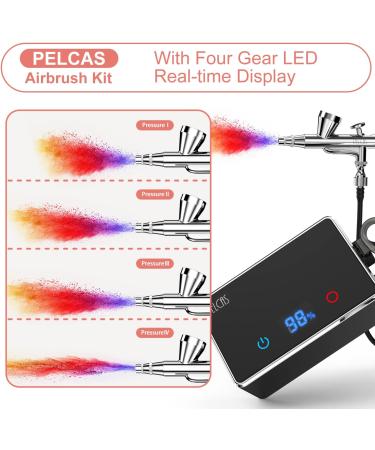 PELCAS Airbrush Makeup Kit | 32PSI Airbrush Paint Gun with Compressor | Breeze Airbrush System Set for Face & Body | Portable Cosmetic Starter Kit - Buy Online on SooperMarket.com
