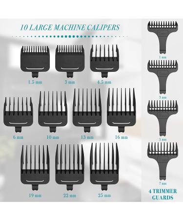Hatteker Hair Clipper & Trimmer Set - Professional Cordless Barber Kit for Men, Waterproof, USB Rechargeable - Silver - Buy Online on SooperMarket.com