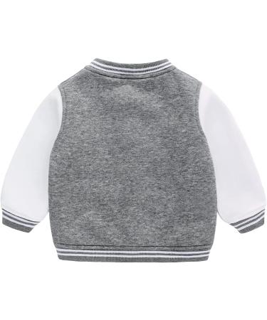 Famuka Baby Spring Jacket Kids Baseball Coat 6-12 Months Grey - Buy Online on SooperMarket.com