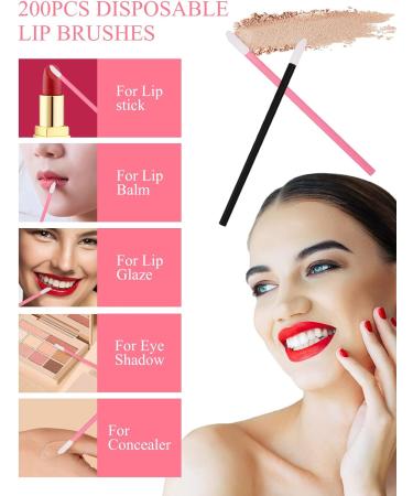 Yokilly 300PCS Disposable Mascara & Lip Wands Set - Makeup Tool Kit with Organizer Box (Black+Pink) - Buy Online on SooperMarket.com