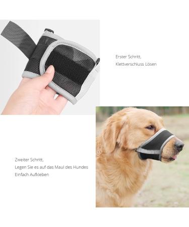 Adjustable Dog Muzzle for Small Medium & Large Dogs - Gray - Prevent Biting Barking & Chewing - Buy Online on SooperMarket.com