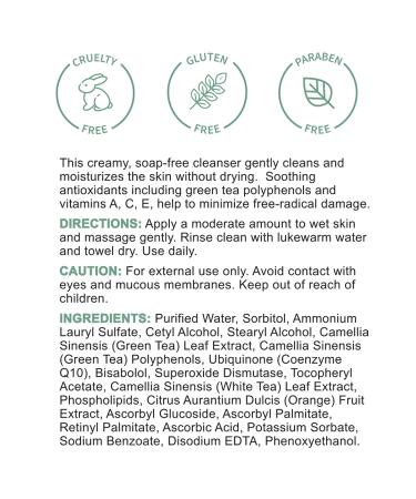 Replenix Green Tea Gentle Soothing Cleanser - 6.7 oz - Sensitive Skin Face Wash - Buy Online on SooperMarket.com