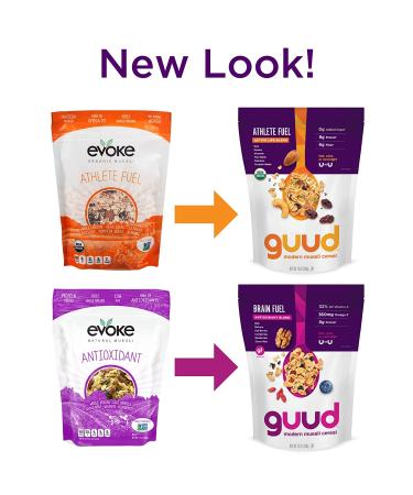 GUUD Fuel Pack Muesli Cereal Variety Pack - 12 Oz (6 Pack) | Athlete Fuel, Brain Fuel, Gut Fuel - Vegan, Non-GMO, Kosher - Buy Online on SooperMarket.com