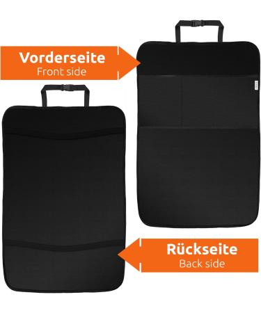 ECENCE 2x Kids Backrest Protection & Organizer Mat 50x70cm - Waterproof Car Bag with Storage System & Mesh Pocket | Model 1 2.0 - Buy Online on SooperMarket.com