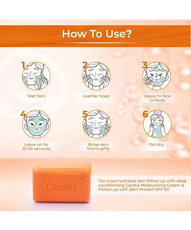 Carotis Exfoliating Soap 200g - Restore Radiance, Eliminate Dead Skin Cells, Vitamin A - Buy Online on SooperMarket.com