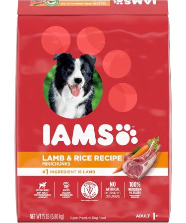 IAMS Proactive Health Dog Food Dry | Minichunks Adult Lamb & Rice 6.5kg + Mature (7+) Original 6.8kg 6.8 kg (Pack of 1) Dog Food + Dog Food 6.8kg - Buy Online on SooperMarket.com