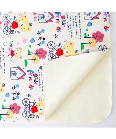 Wrap Pad 4-Pack | Yworld Cotton Bamboo Fiber Waterproof & Breathable Reusable Diaper Liners - 20x28in Light Color Series - Buy Online on SooperMarket.com