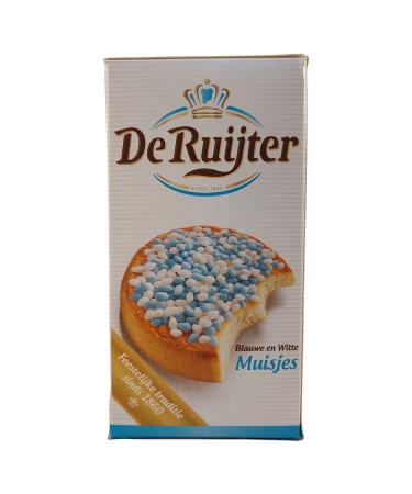 De Ruijter White-Blue Sprinkles / Blauwe en Witte Muisjes 280g