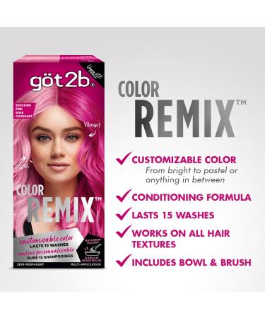 Got2b Color Remix 093 Shocking Pink - Customizable Semi-Permanent Hair Color for Vibrant Results | Shop Internationally - Buy Online on SooperMarket.com