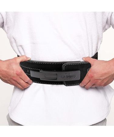 C.P.Sports Leather Powerlifting Belt with Power Buckle - Professional Training & Weight Lifting Belt for Fitness & Bodybuilding (M: 69-92cm Black) - Buy Online on SooperMarket.com