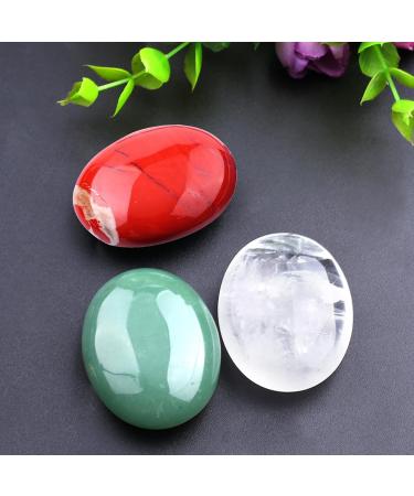 YOXIER Healing Crystals Natural Palm Gemstones Calming Effects Energy Balancing Stress Relief Anxiety Inspirational Gifts Cheer Up Gift for Women & Men Green - Buy Online on SooperMarket.com