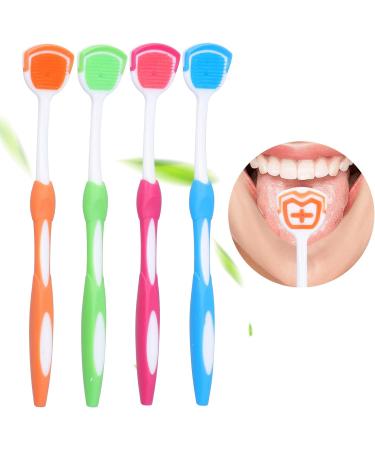 HERCHR Tongue Cleaner & Scraper | Portable Bad Breath Eliminator for Travel | Effective Plastic Tongue Brush - Buy Online on SooperMarket.com