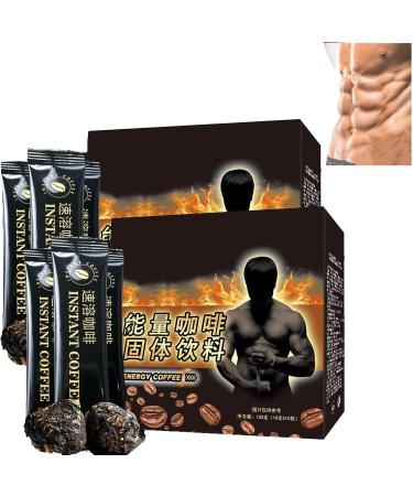 Men's Energy Coffee Black Maca Men's Energy Coffee Coffee Blended for Men Instant Maca Coffee for Men (2pcs)