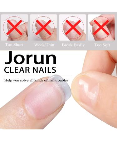 360pcs Clear Short Square Gel False Nail Tips - Full Cover for Salon or DIY Nail Extension - 15 Sizes - Buy Online on SooperMarket.com