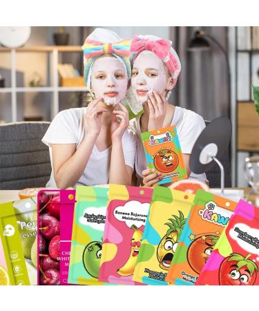 Sheet Mask 7 pc Fruit Extract Masks Organic Face Mask Pineapple Face Mask Moisturizing Facial Mask Face Facial Mask Collagen Face Mask Hydrating Improve dullness & Brighten Women/Men for All Skin - Buy Online on SooperMarket.com