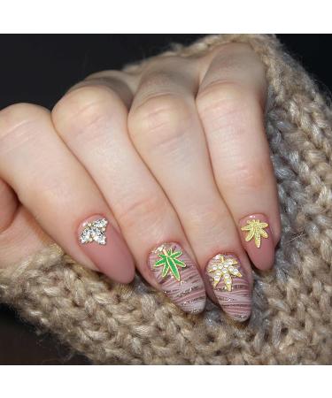 60 Pieces 3D Leaf Nail Charms Set - Charming Style for Nail Art Decorations & DIY Crafts - Buy Online on SooperMarket.com