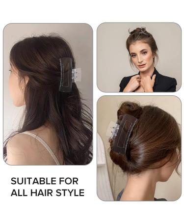 Lusofie 3Pcs Clear Claw Clip Set for Thick Hair - Strong Hold Banana Hair Clips for Women and Girls - Buy Online on SooperMarket.com