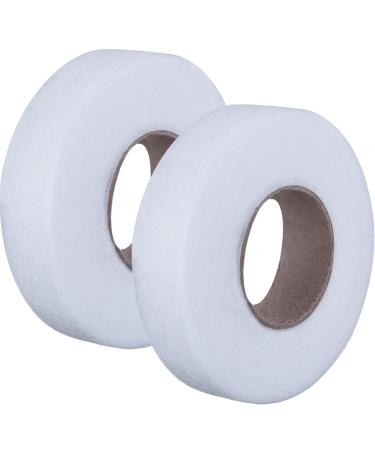 Outus 2 Rolls Fabric Fusing Tape Adhesive Hem Tape Iron on Tape Each 1/2 Inch(White, 27 Yards) 27 Yards Each White