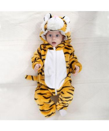 COOKY.D Unisex Winter Hooded Romper Jumpsuit 18-24 Months Tiger Print - Buy Online on SooperMarket.com