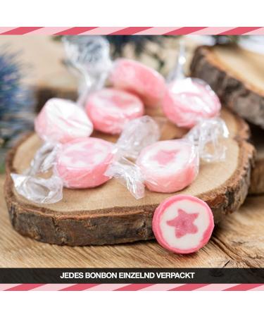 WeddingTree Rocks sweets pink in a Star shape - flavoured rock 500 g - sweets for a wedding favours or as table decoration at baptism holy communion or Birthdays - sweet rock - Buy Online on SooperMarket.com