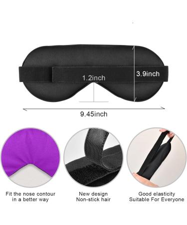 Haskirky Light Blocking Eye Mask - Adjustable Adult Men and Women Travel, Yoga, Meditation - Pure Purple - Buy Online on SooperMarket.com
