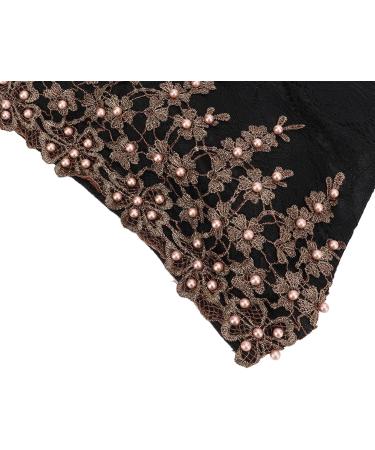 Soft Vintage Black Turban Head Wrap - Comfortable Embroidered Hair Turban for Everyday Use - Ideal Gift - Buy Online on SooperMarket.com