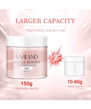 Saviland Nudes Acrylic Powder 150g/5.29OZ - Nail Extension Kit for 3D Carving & Nail Art - Buy Online on SooperMarket.com