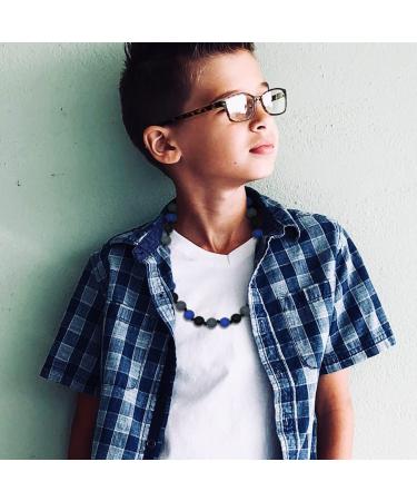 Sensory Chew Necklace for Kids | 2 Pcs Silicone Fidget Teether for Autism ADHD SPD | Chewy Necklace for Boys & Girls to Reduce Anxiety - Buy Online on SooperMarket.com