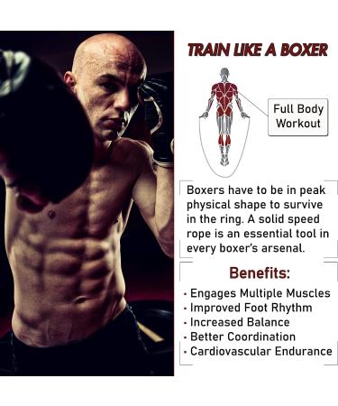 DAMAGE Fight Gear Boxer Classic Speed Rope - Lightweight PVC Skipping Jump Rope for Boxing, Fitness, MMA - Non-Slip Ventilated Handles - Tangle-Free Jump Rope - Buy Online on SooperMarket.com