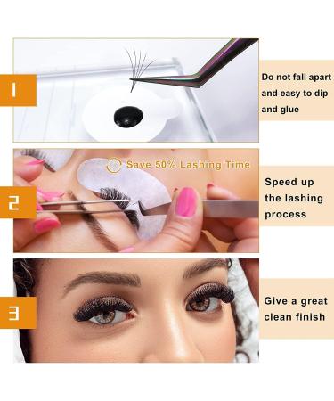 5D-0.07C-15mm Short Stem Premade Fan Eyelash Extensions - B&Q LASH 5D-C-0.07 15mm Russian Volume Lashes - Buy Online on SooperMarket.com