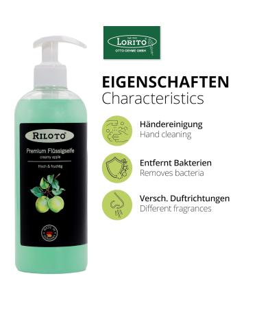 Shop Lorito Premium Liquid Soap - Creamy Apple (6 x 500ml) | Vegan & Allergy-Friendly Hand Soap for Sensitive Skin - Buy Online on SooperMarket.com