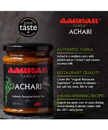 Aagrah Tarka Indian Curry Cooking Sauces Gift Box - Karahi Achari and Hydrabadi - Authentic Restaurant Recipes - 3 x 270g - Each Jar Serves 3-4 - Buy Online on SooperMarket.com