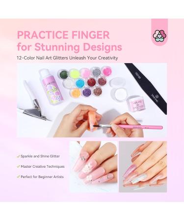 Saviland Acrylic Nail Kit for Beginners - Complete Set with Keratin Powder EMA Monomer Nail Lamp & 100 Tips for Home Practice - Buy Online on SooperMarket.com