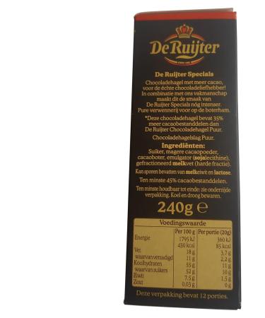 De Ruijter Special Chocolate Sprinkles Extra Pure / Extra Puur 240g - Buy Online on SooperMarket.com