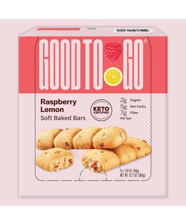 GOOD TO GO Soft Baked Bars - Raspberry Lemon, 9 Pack | Gluten Free, Keto, Paleo, Low Carb Snacks - Buy Online on SooperMarket.com