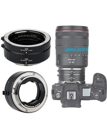 JJC Canon RF Mount Auto Focus Automatic Extension Tubes, Macro Photography Adapter for Canon Mirorless Camera EOS R R5 R6 Ra RP, Closeup Portrait, Brass Mount Gilt Metal Contact, 11mm + 16mm Tube