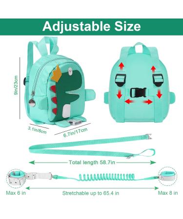 Accmor Toddler Dinosaur Backpack with Leash | 4 in 1 Kid Harness | Anti Lost Wrist Link | Walking Safety for Boys and Girls | Green - Buy Online on SooperMarket.com