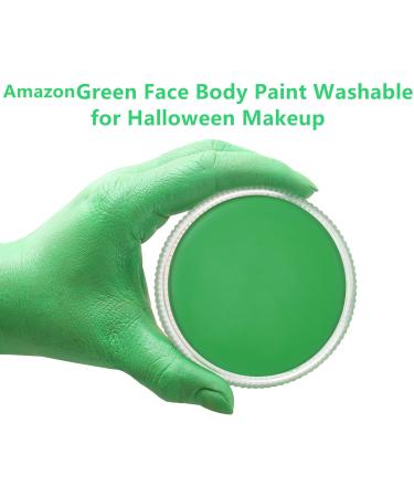 Go Ho Amazon Green Face and Body Paint Makeup 25g - Professional Water-based Creamy to Gel Formula for Adults, Children, Cosplay, SFX, Costumes, Festivals, Halloween - Buy Online on SooperMarket.com