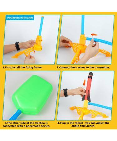 Rocket Toy Foot Pump - Outdoor Foam Rocket Set with 3 Rockets | Perfect Gifts for Boys & Girls - Buy Online on SooperMarket.com