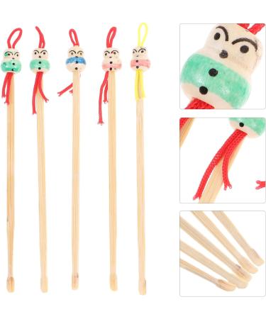 Cleaning Tools 5pcs Wood Ear Pick Oriental Bamboo Ear Cleaning Spoon Cute Chinese Doll Ear Cleaning Spoon Ear Scraper Wax Removers Cleaning Tool Random Color Doll 1 - Buy Online on SooperMarket.com