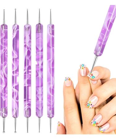 Toseky Nail Liner Brushes | Nail Liner Brush Dotting Pen Double Ended Multifunctional Nail Brushes Miniature Painting Brushes Nail Liner Brush Dotting Pen Purple - Buy Online on SooperMarket.com
