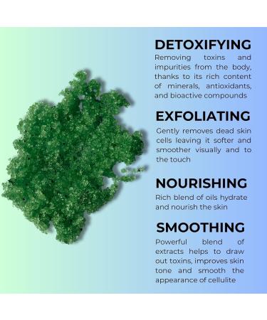 YUNASENCE L OR DE LA MER Organic Anti-Cellulite Body Scrub | Sea Salt Seaweed & Lemongrass 13oz | Smoothing & Exfoliating Skin Treatment - Buy Online on SooperMarket.com