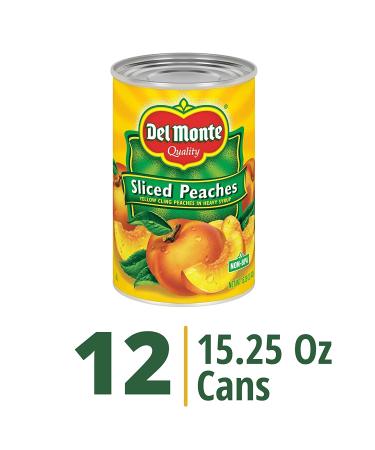Del Monte MONTE Yellow Cling Sliced Peaches in Heavy Syrup  Canned Fruit  12 Pack  15.25 oz Can 51085 - Buy Online on SooperMarket.com
