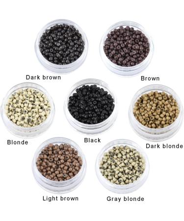 200pcs Dark Blonde Silicone Nano Rings Hair Extension Beads - 3.0mm Micro Rings Links - Buy Online on SooperMarket.com