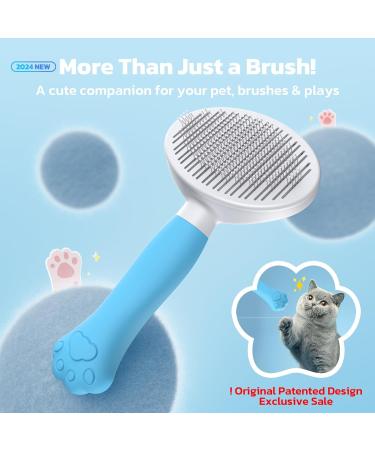 ZIMCATE Cat & Dog Brush - Ergonomic One-Click Cleaning Tool for Short & Long-Haired Pets Ideal for Rabbits - Blauer See Wool Brush - Buy Online on SooperMarket.com