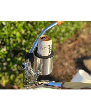 Kroozie Stealth Bike Cup Holder - Stainless Steel - Ultimate Handlebar Accessory for Bikes, E-Bikes & Scooters - Buy Online on SooperMarket.com