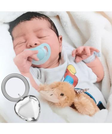 Premium Silver Plated Children's Rattle Jug with Teething Ring - Perfect Gift with Chic Packaging | 7cm Heart Design - Buy Online on SooperMarket.com