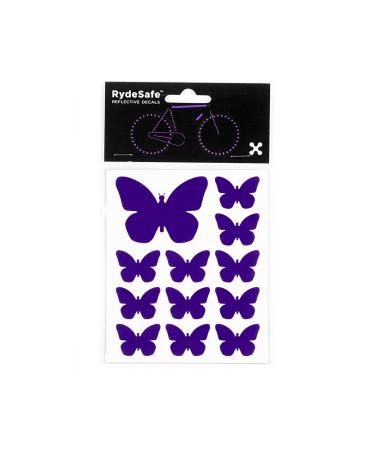 RydeSafe Reflective Decals - Butterflies Kit Purple